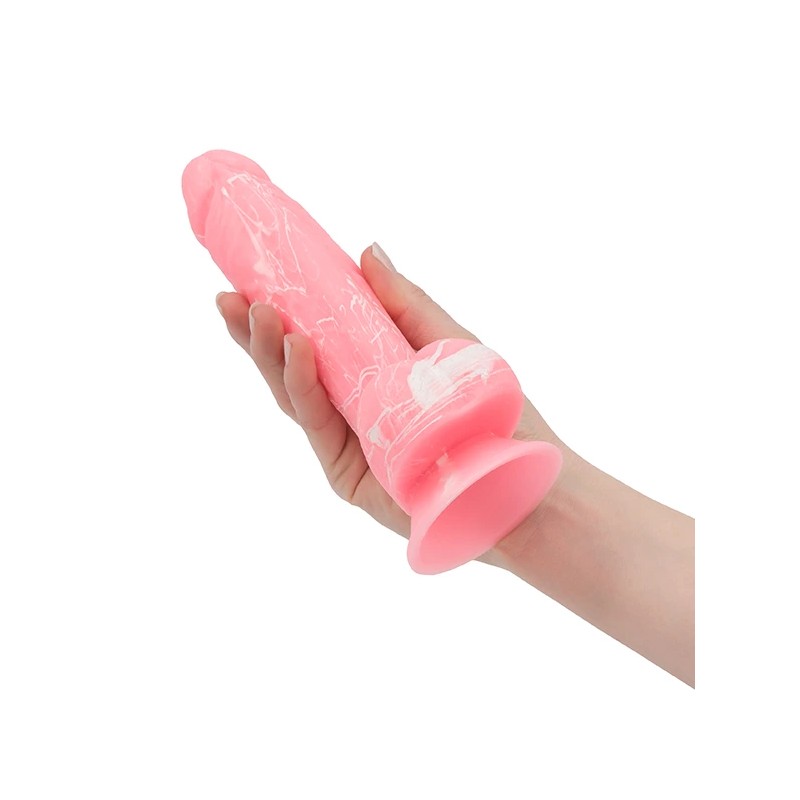 Dildo - Addiction Brandon Dong 19 cm Glow in the Dark Pink